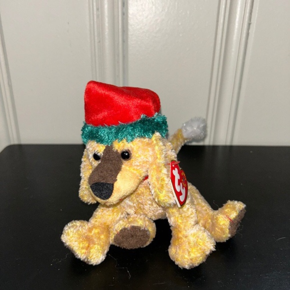 Holiday Dog Plush Toy with Red Hat